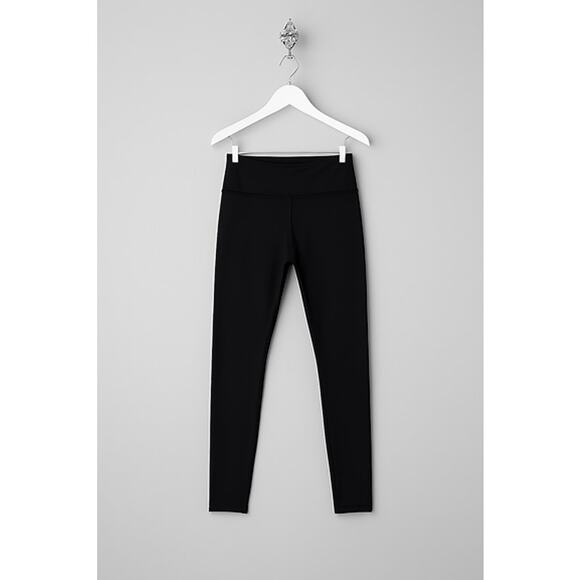 Athleta Black Performance Leggings w/ Drawstring & Side Seams Size Small - Picture 1 of 12